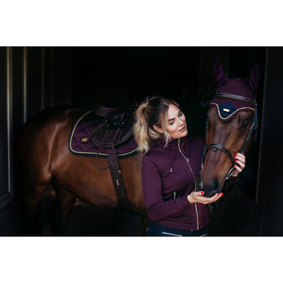 Equestrian Stockholm Bonnet Purple Gold