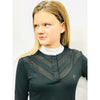 Equi-Theme Mesh Strip Long Sleeve Shirt