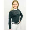 Equi-Theme Mesh Strip Long Sleeve Shirt