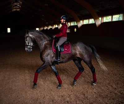 Equestrian Stockholm Dressage Saddle Pad Bordeaux