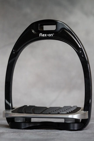Flex-On Aluminium Inclined Ultra Grip Stirrups BLACK/BLACK/BLACK