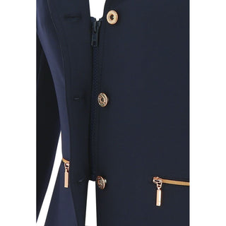Equi Theme Athens Ladies Competition Jacket Navy with Rose Gold