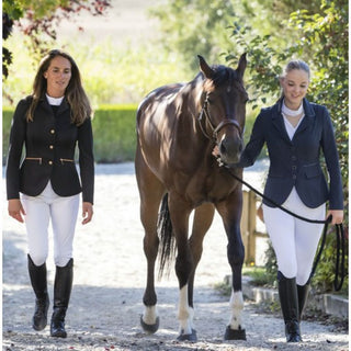 Equi Theme Athens Ladies Competition Jacket Navy with Rose Gold