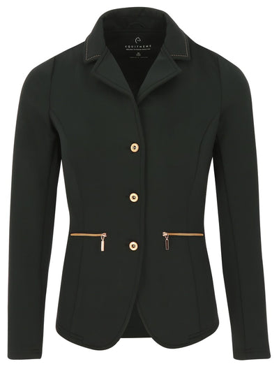 Equi Theme Athens Ladies Competition Jacket Black with Rose Gold