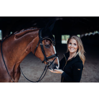 Equestrian Stockholm Ear Bonnet Black Gold Limited Edition