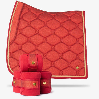 PS of Sweden Stardust Dressage Saddle Pad DEEP RED COB - Horse in the Box