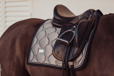 Equestrian Stockholm Dressage Saddle Pad Crystal Grey