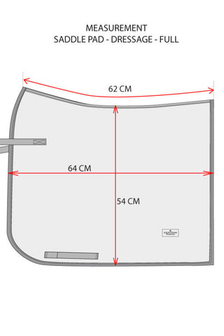 Equestrian Stockholm Dressage Saddle Pad Ice Blue