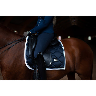 Equestrian Stockholm Dressage Saddle Pad Midnight White Edge