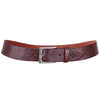 Curved Handmade Leather Wide Belt