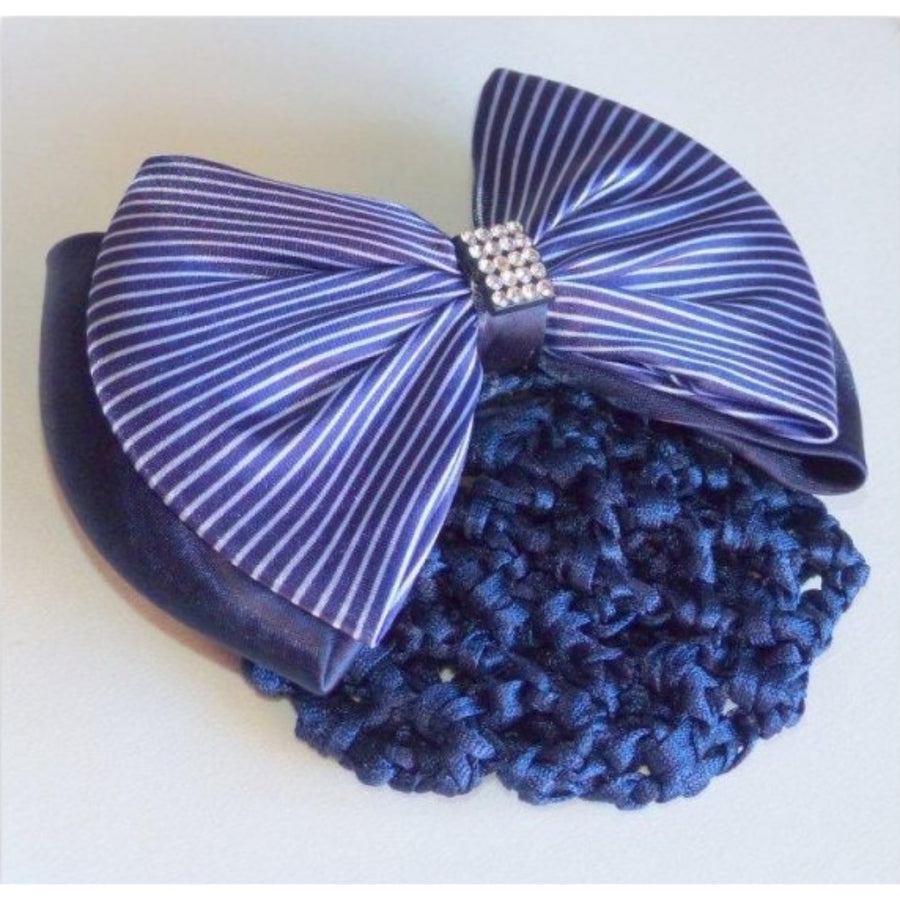Hair Clip with Net Bianca Striped
