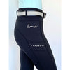 Epona Elite SCARLET Riding Tights BLACK CRYSTAL