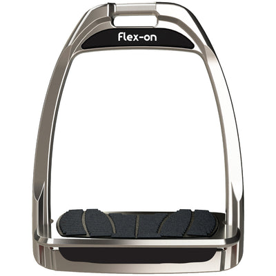 Flex-On Hunter Stirrups Inclined Ultra Grip SILVER/SILVER/BLACK