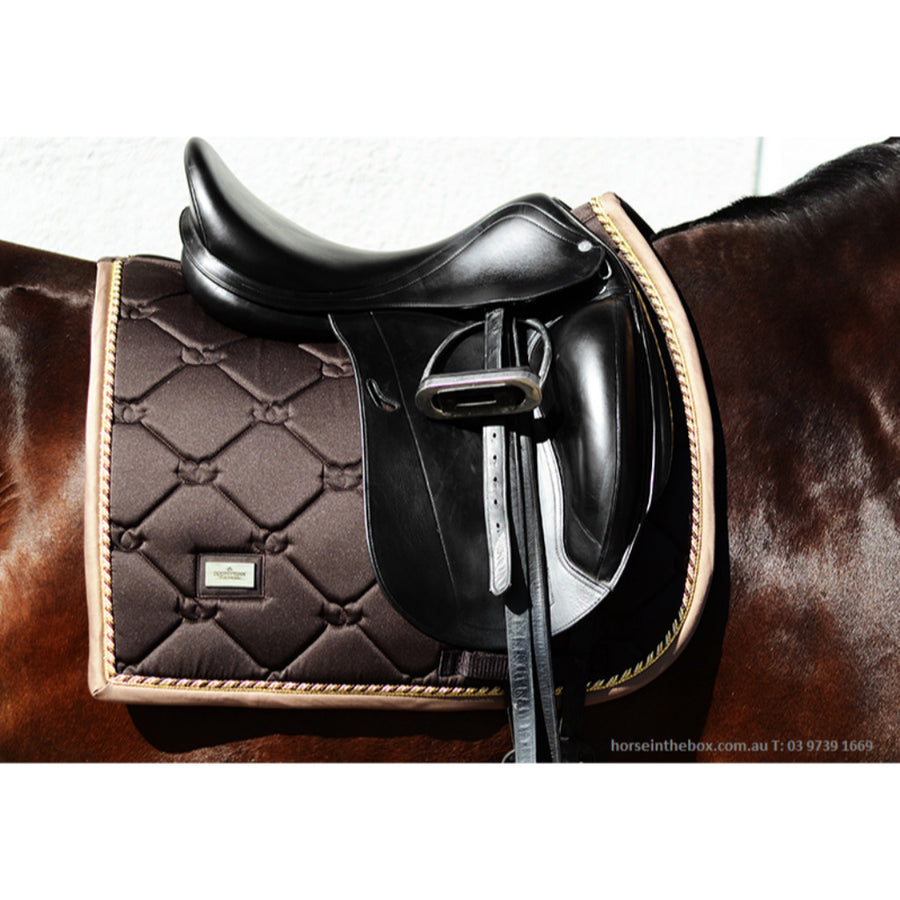 Equestrian Stockholm Dressage Saddle Pad Golden Brown