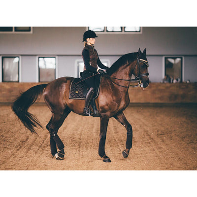Equestrian Stockholm Dressage Saddle Pad Golden Brown