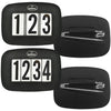 Hamag Leather Saddle Number Holder Pair of 2 BLACK 4 NUMBER