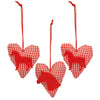 Soft Fabric Hearts with Horses Christmas Decorations Set of 3