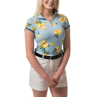 Kastel Lemon Print Cap Sleeve Sunshirt