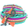 Dog with a Mission Lola Canvas Collar with Rainbow Trim