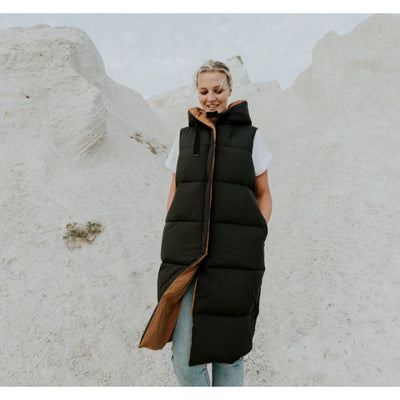 Moke Kyri Reversible Long Puffer Vest