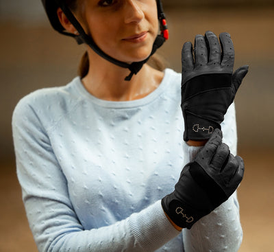 Horze Leather Mesh Ladies Gloves