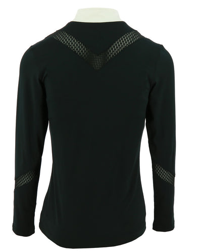 Equi-Theme Mesh Strip Long Sleeve Shirt