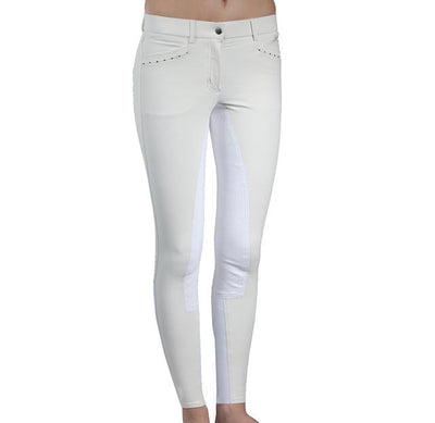 B Vertigo Olivia Silicone Full Seat Breeches WHITE