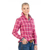 Hitchley and Harrow Country Check Shirt Pink-Black