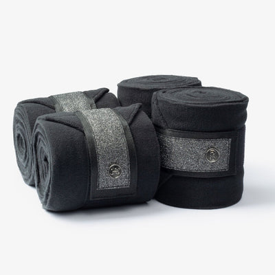 PS of Sweden Stardust Fleece Bandages Set of 4 BLACK