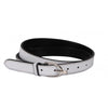 QHP Paris White Patent Belt