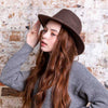 Stanton Packable Fedora Hat with Leather Band