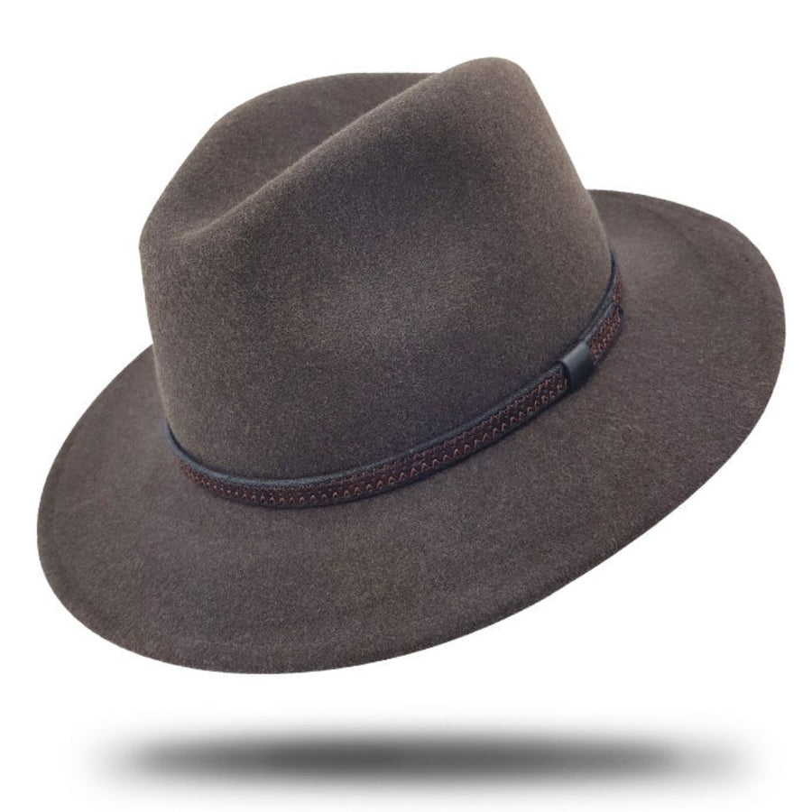 Stanton Packable Fedora Hat with Leather Band