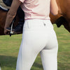 B Vertigo Tiffany High Waisted Silicone Full Seat Breeches White