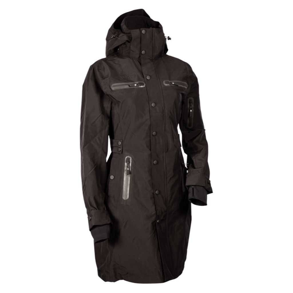UHIP Mid Length Water Repellent Trench Coat BLACK – Horse in the Box