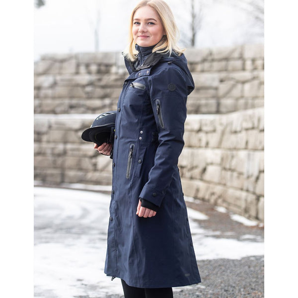 Dark navy trench coat on sale