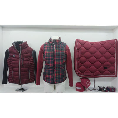 Uhip Padded Ladies Vest Rich Burgundy Sheen