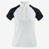 B Vertigo Felicity Ladies Short Sleeve Show Shirt White-Black