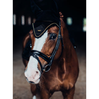 Equestrian Stockholm Ear Bonnet Black Gold Limited Edition