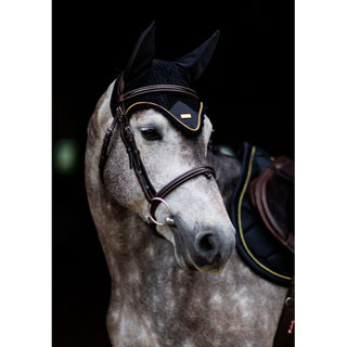 Equestrian Stockholm Ear Bonnet Black Gold Limited Edition