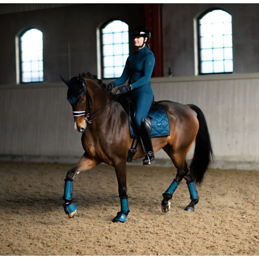 Equestrian Stockholm Dressage Saddle Pad Blue Meadow