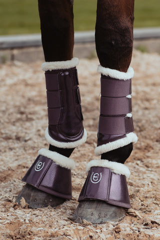 Equestrian Stockholm Fleece Lined Brushing Boots Orchid Bloom