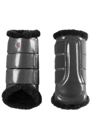 Equestrian Stockholm Fur Lined Brushing Boots DARK SKY