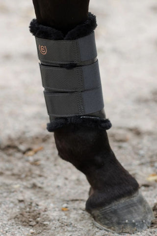 Equestrian Stockholm Fur Lined Brushing Boots DARK SKY