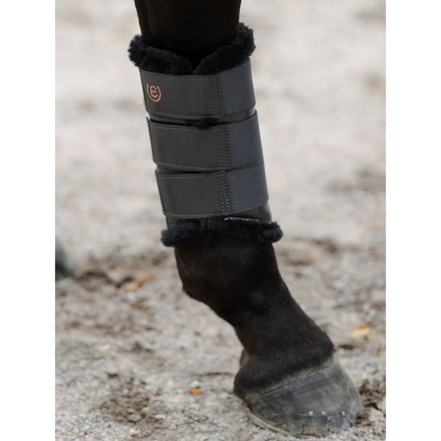 Equestrian Stockholm Fur Lined Brushing Boots DARK SKY