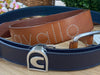 Cavallo Tola Leather Belt with Stirrup Logo Buckle