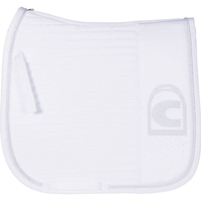Cavallo Hetty Dressage Saddle Pad with Crystal Detail WHITE