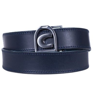 Cavallo Tola Leather Belt with Stirrup Logo Buckle