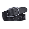 Cavallo Tracy Italian Leather Belt with Nailhead Detail