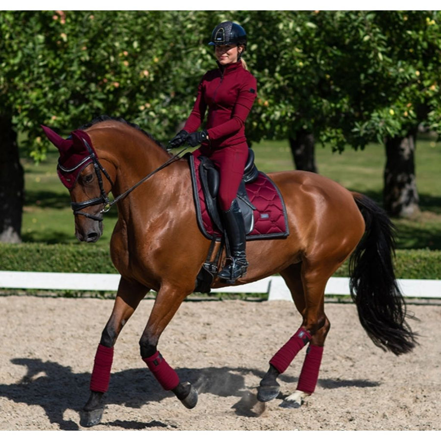 Equestrian Stockholm Dressage Saddle Pad Dark Bordeaux