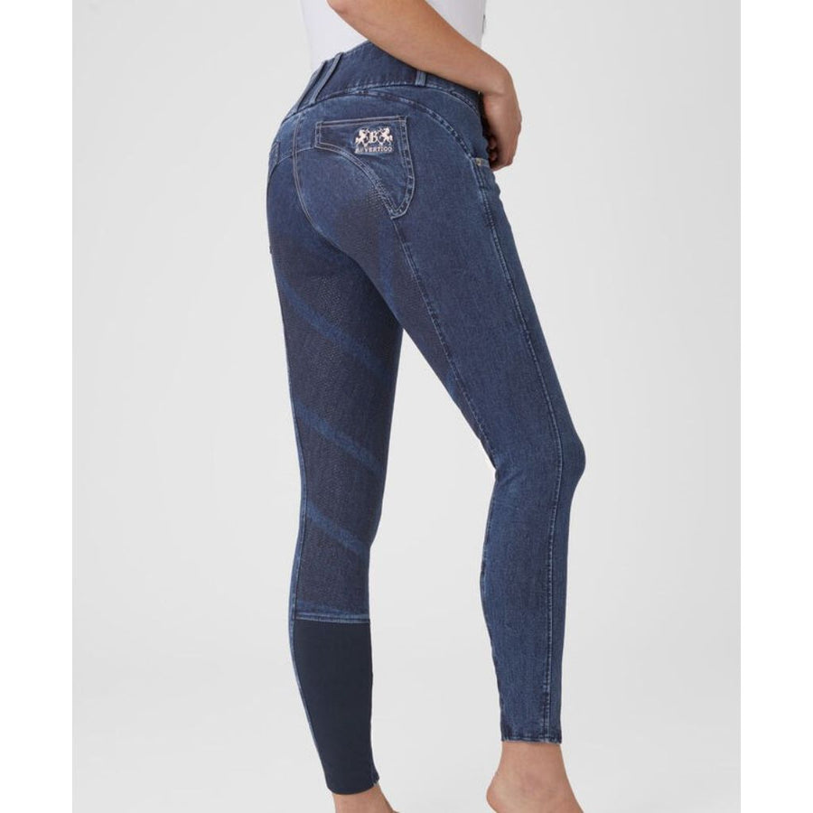 B Vertigo Dianne Ladies Silicone Full Seat Denim Breeches